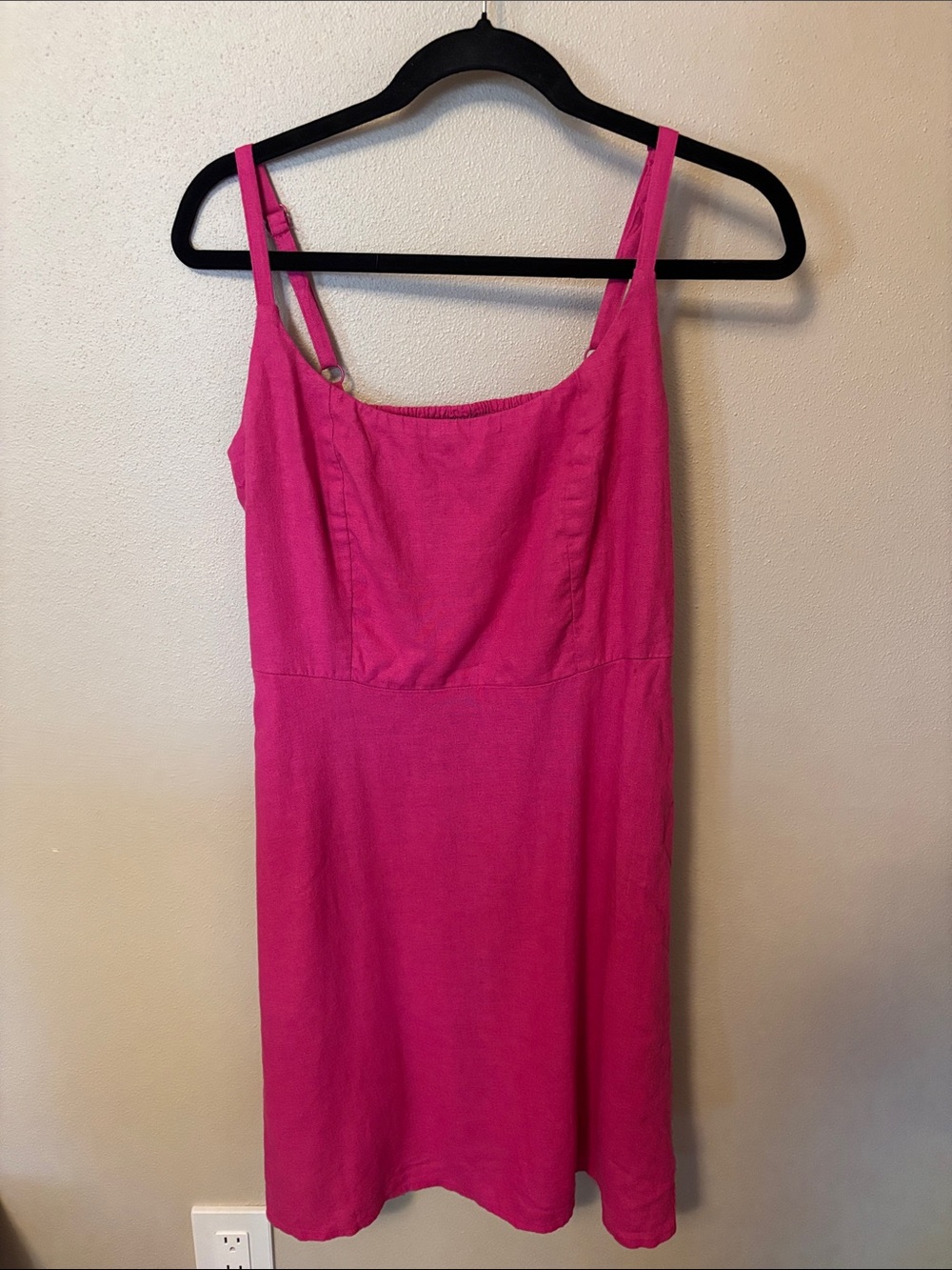 Old Navy Bright Pink Adjustable-Strap Mini Dress